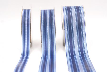 Класична синя градієнтна смугаста плетена стрічка_AI